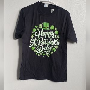 St.Patricks day tshirt black and green unisex size small